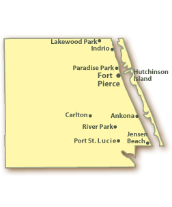 St Lucie County Map