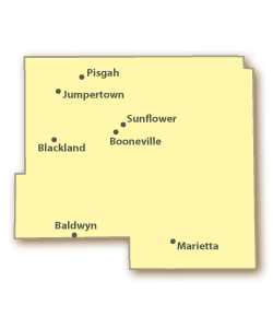 Prentiss County Map