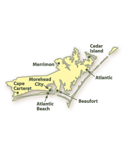 Carteret County Map