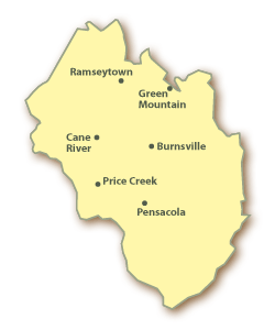 Yancey County Map