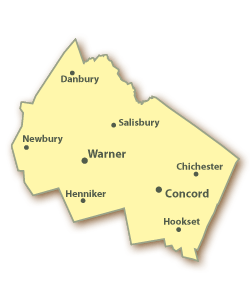 Merrimack County Map
