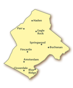 Botetourt County Map