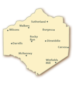 Dinwiddie County Map