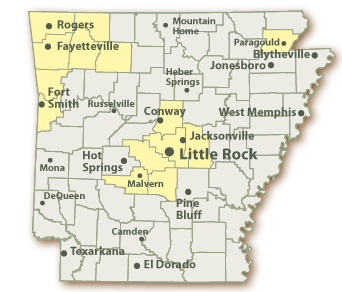 Arkansas  on Arkansas Map