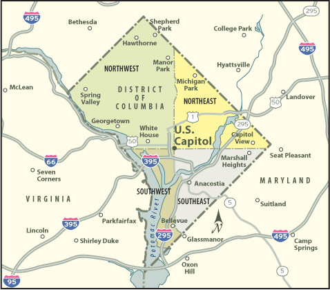 Washington, DC Map
